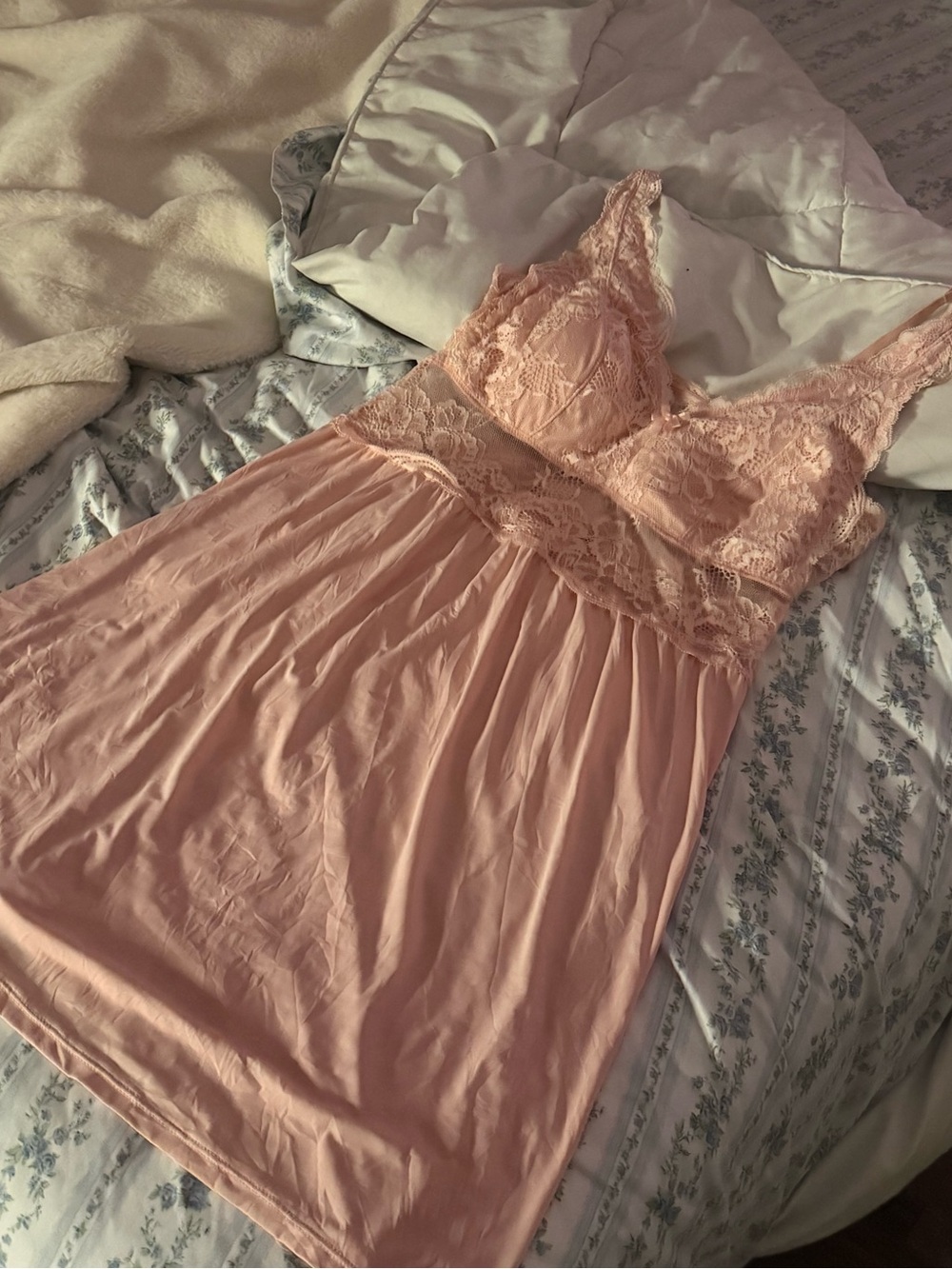 🎀La Vie en Rose Pink Lace Babydoll Lingerie